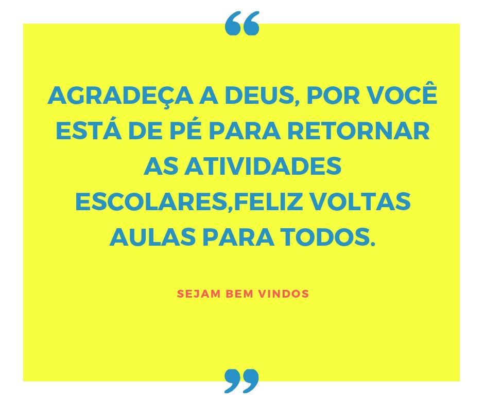 Frases de volta às aulas - Agradeça a Deus