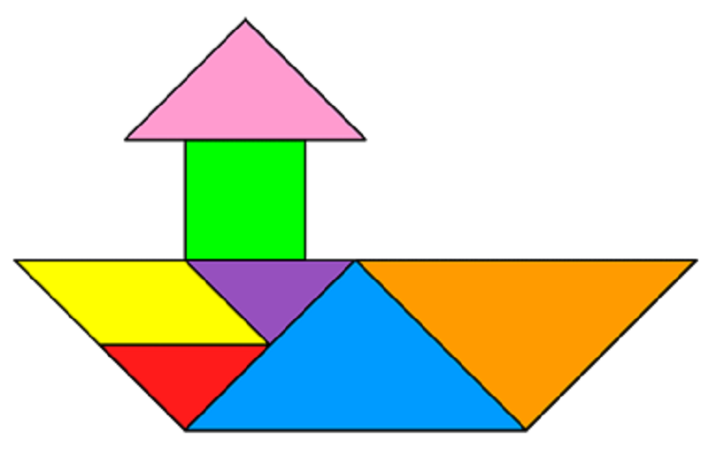 Ideia de barco (Tangram para imprimir)