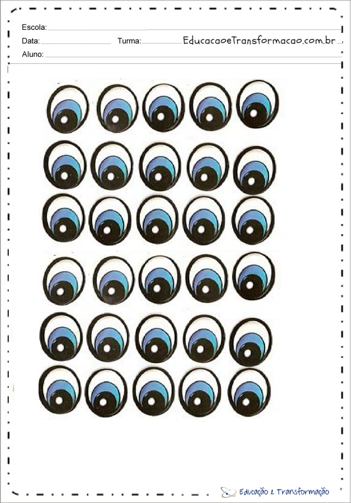 Moldes de Olhos para imprimir