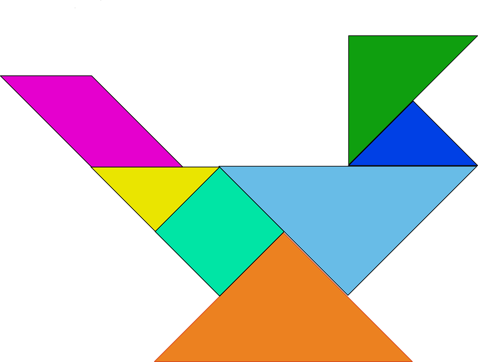 Tangram para imprimir colorido