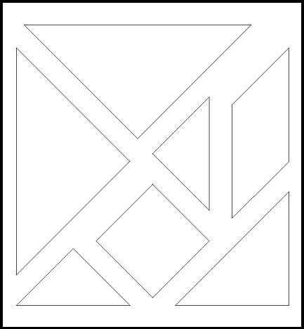 Tangram para imprimir na cor branca