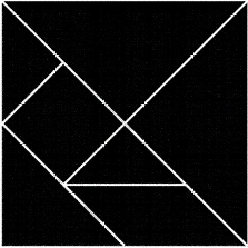 Tangram para imprimir - Preto