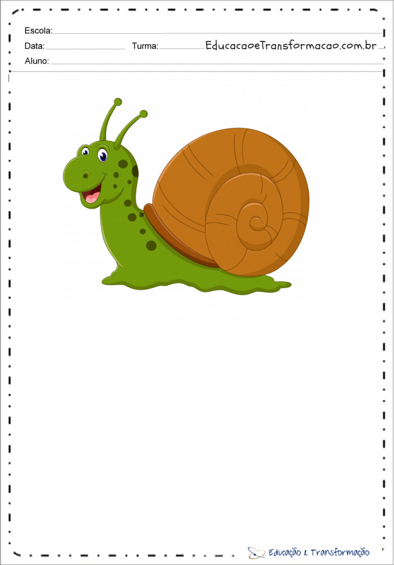 Desenhos de Caracol para colorir e imprimir – Educação e Transformação