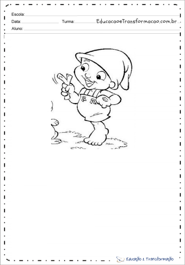 Desenhos do Saci Pererê para colorir e imprimir - Folclore Brasileiro