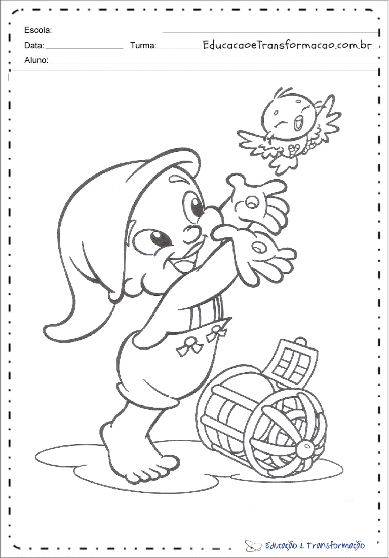 Desenhos do Saci Pererê para colorir e imprimir - Folclore Brasileiro