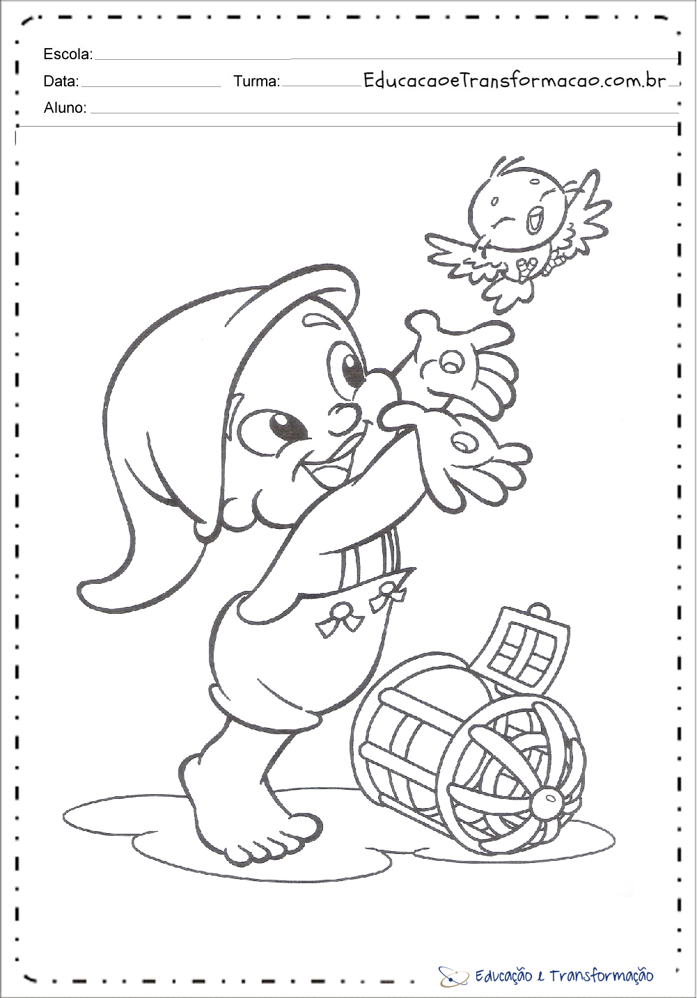 Desenhos do Saci Pererê para colorir e imprimir - Folclore Brasileiro