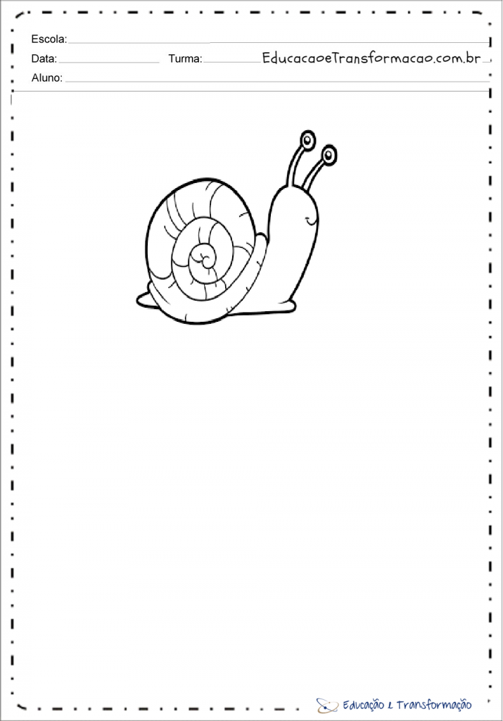 Desenhos de caracol para colorir e imprimir