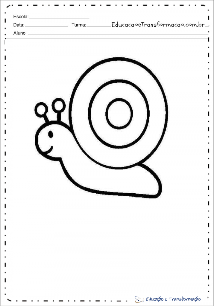 Desenhos de caracol para colorir e imprimir