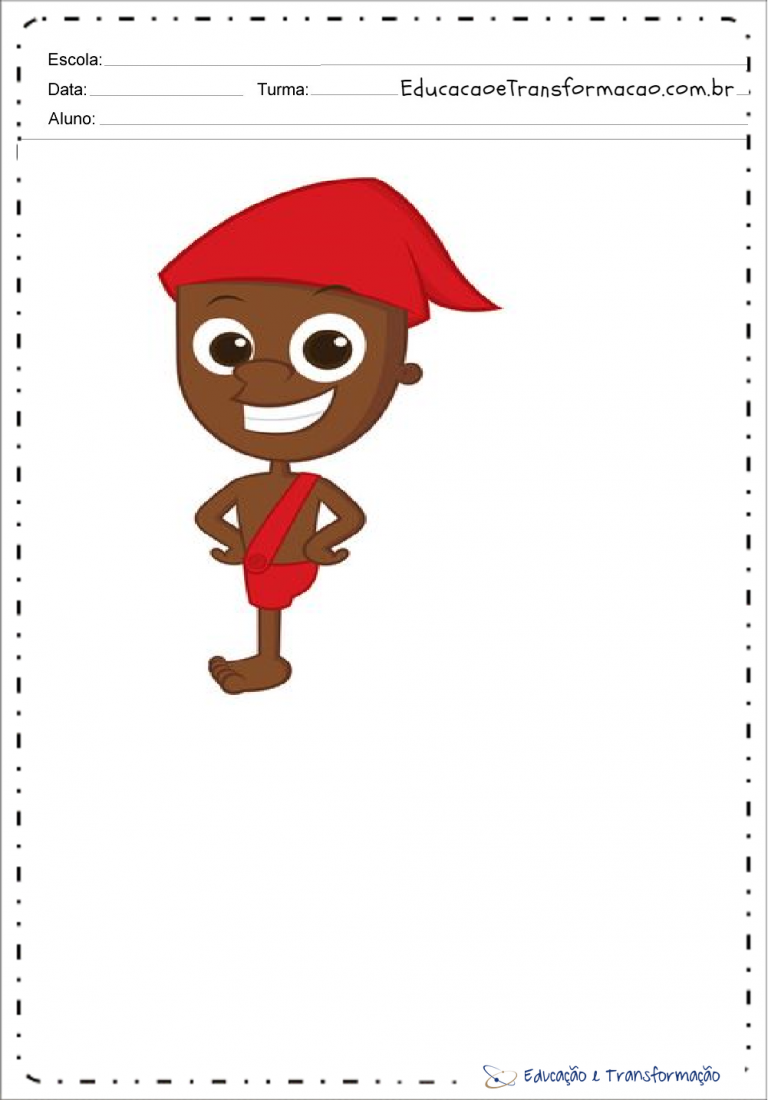 Desenhos do Saci Pererê colorido para imprimir – Educação e Transformação