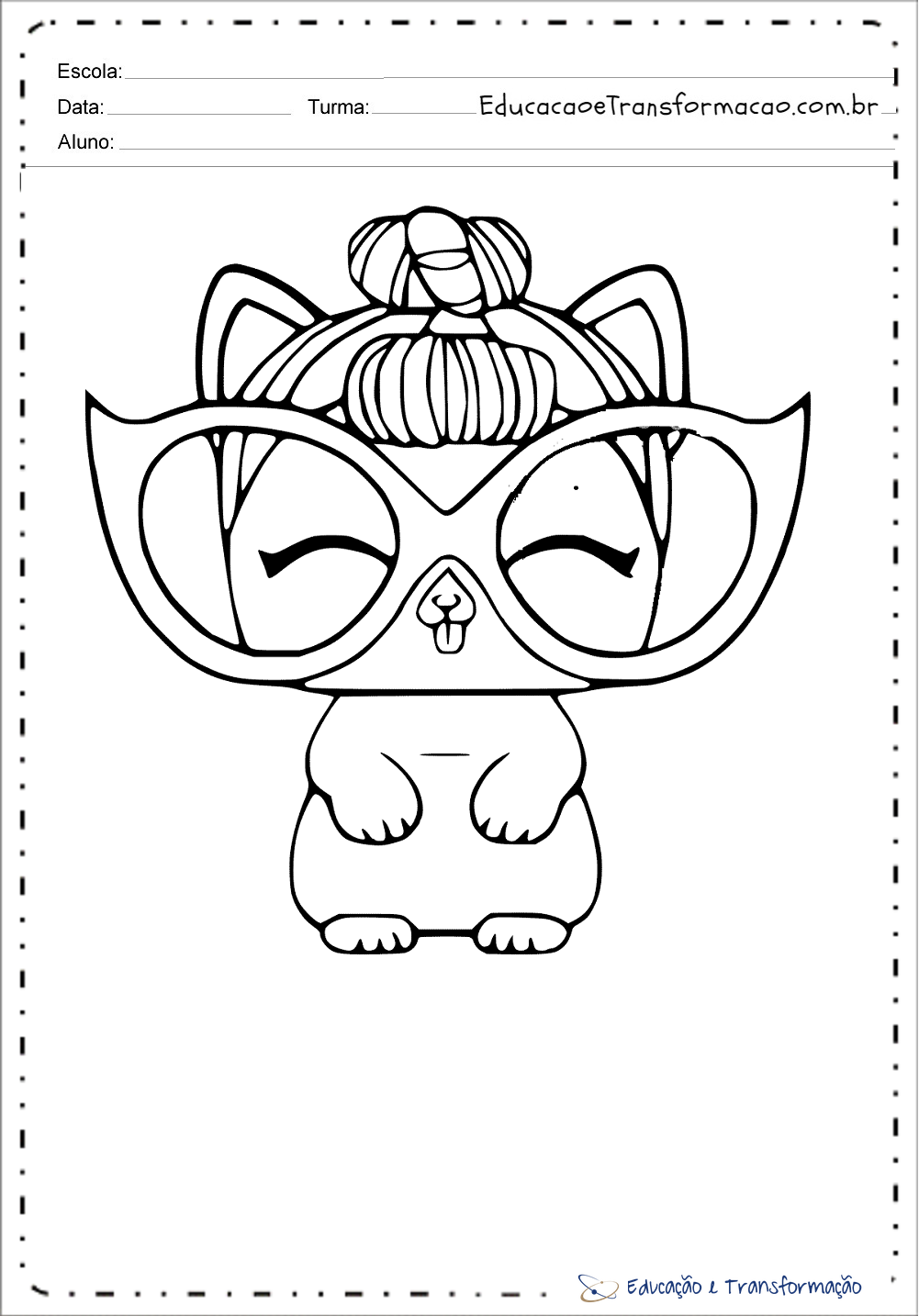 Lol Desenho Para Colorir e Pintar Pet PDF » Portal Escola Ensina