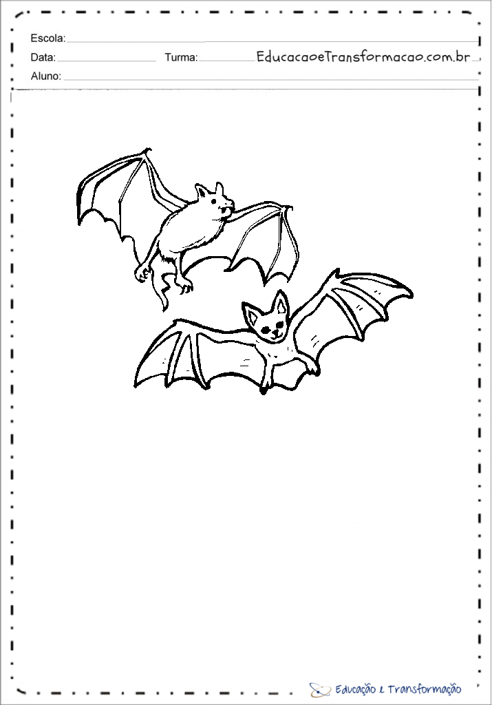 Desenhos para colorir de Morcegos