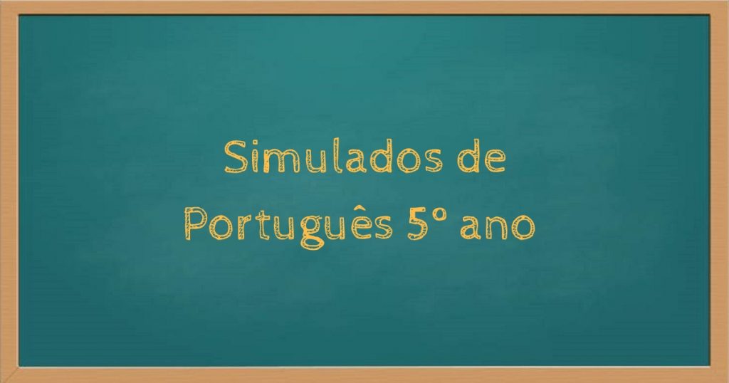 Simulados de Português 5 ano