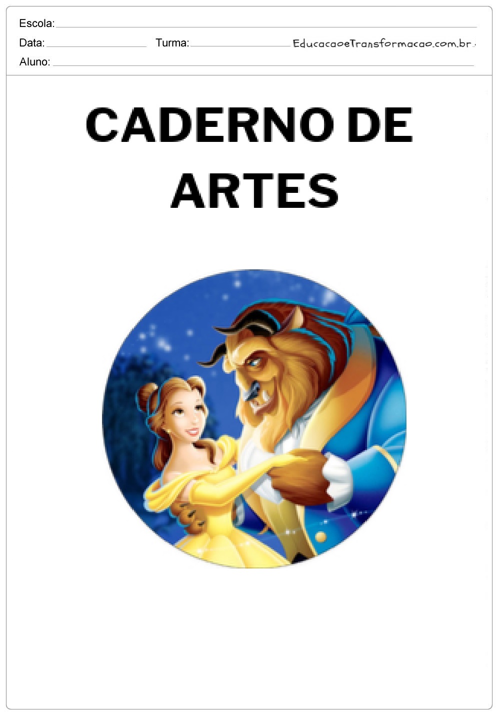 Capas para caderno de artes para imprimir