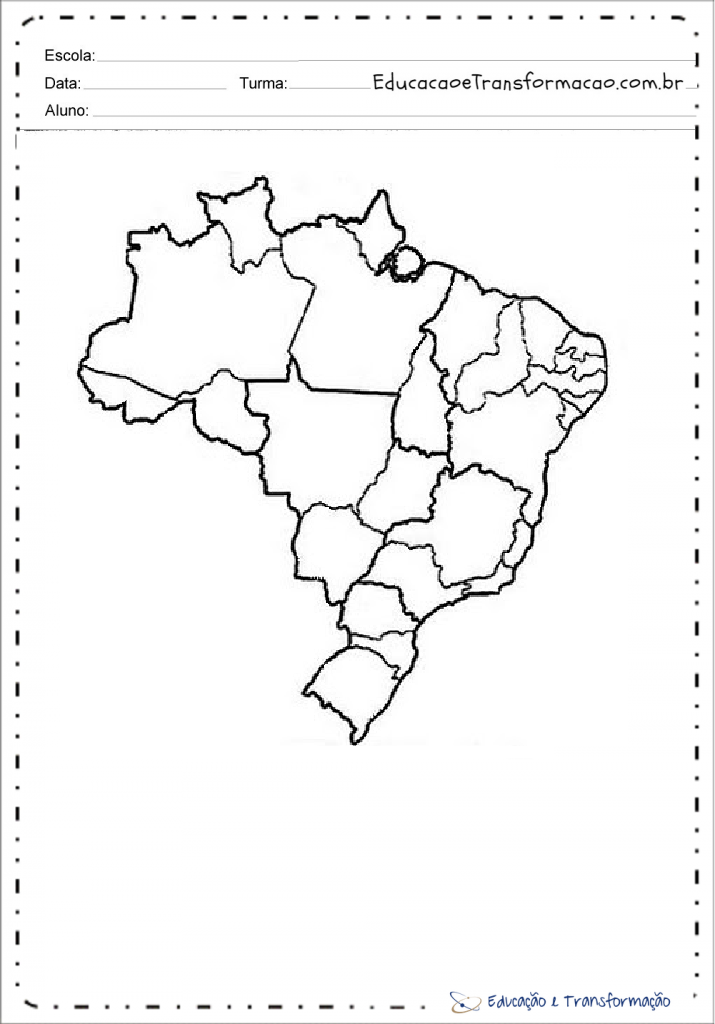 Mapa do Brasil para colorir Desenhos para imprimir