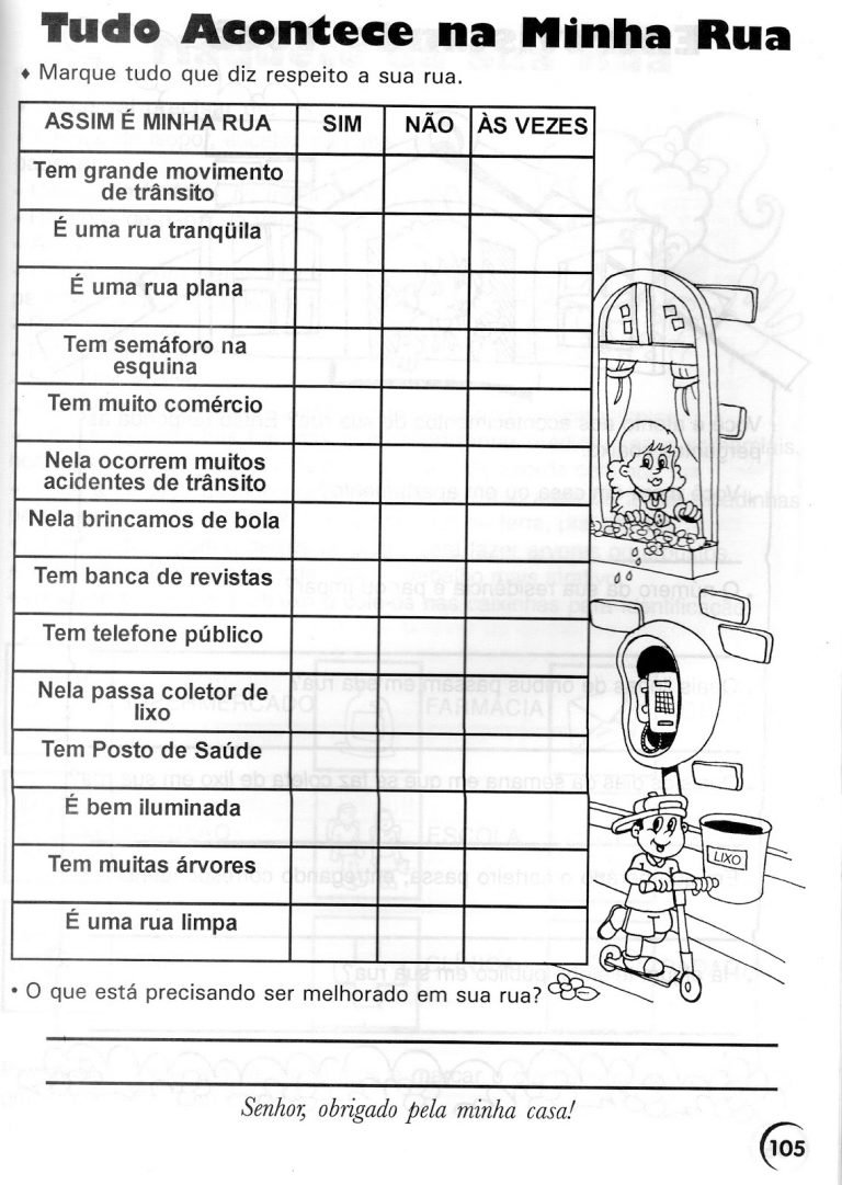 Atividades de Geografia 2º Ano - Minha Rua – Educação e Transformação