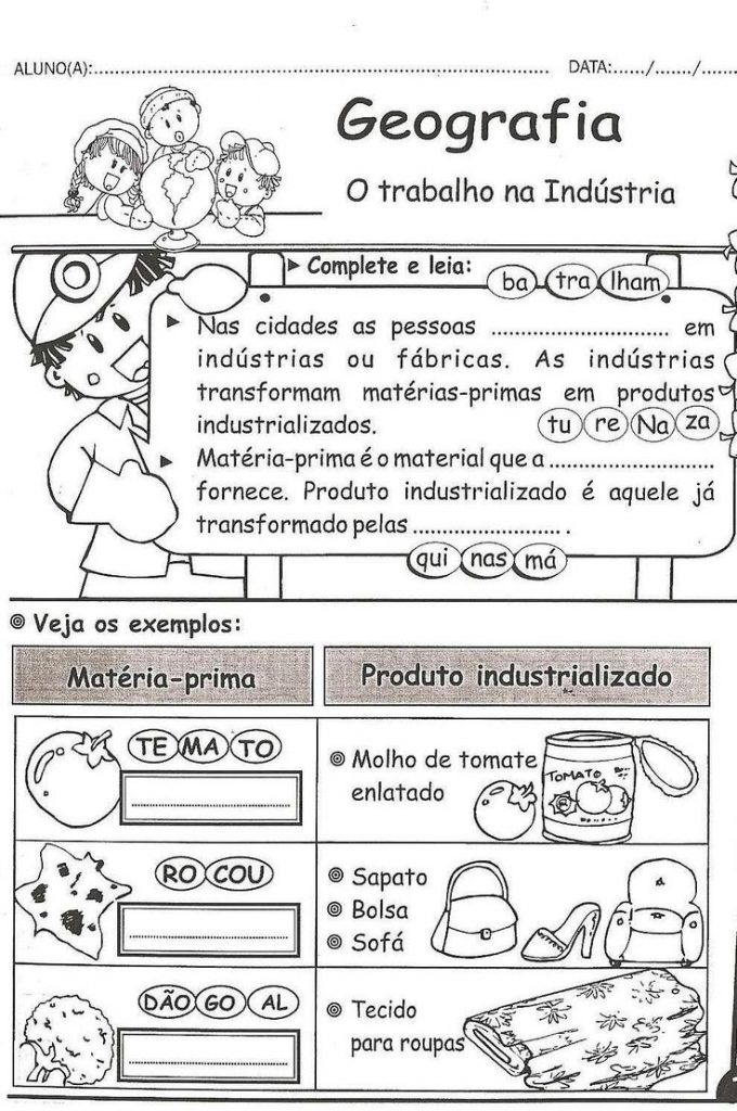 Atividades de Geografia 3º Ano - Imprimir