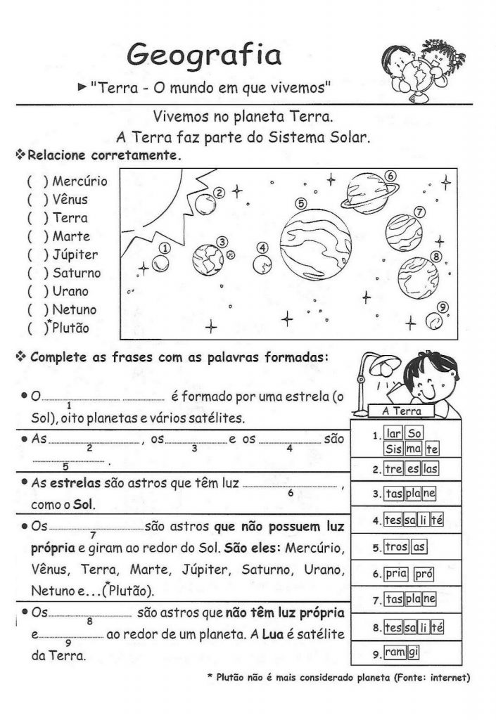 Atividades de Geografia 3º Ano - Imprimir