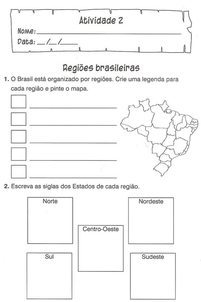 Atividades de Geografia 4º Ano - Imprimir