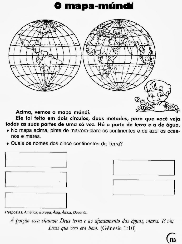 Atividades de Geografia para imprimir