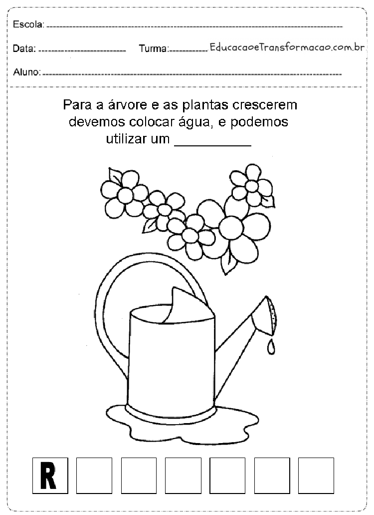 (Plantas) Atividades para o 1 ano de ciência - Folha 01