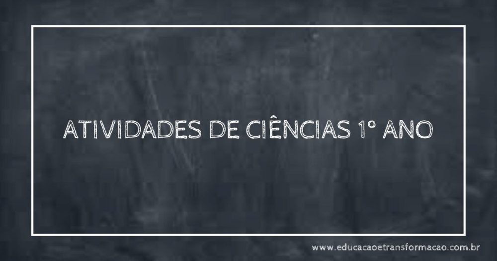 Capa - Atividades de ciências 1 ano