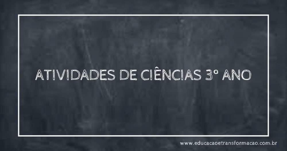 Capa - Atividades de Ciências 3 ano