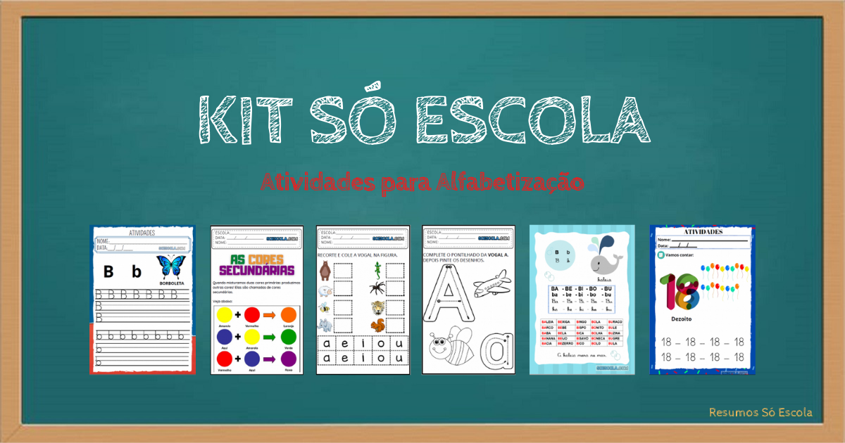 KIT SÓ ESCOLA - Atividades para Alfabetização