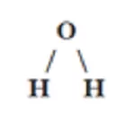 Fórmula estrutural da molécula de água