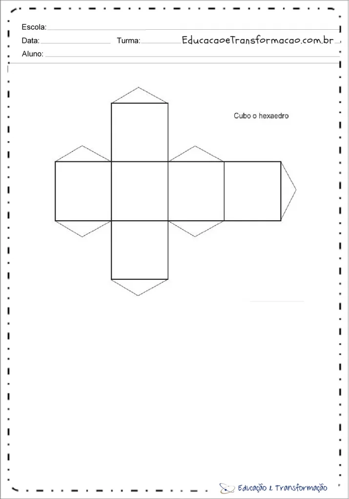 Molde de dado - Cubo hexaedro